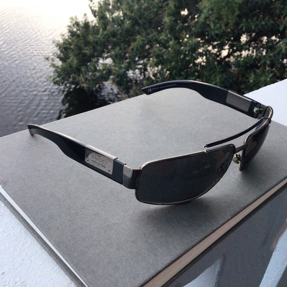 Gucci Aviator Sunglasses in Dark Ruthenium Gray Polarized 1856/S Made in Italy - Picture 16 of 16